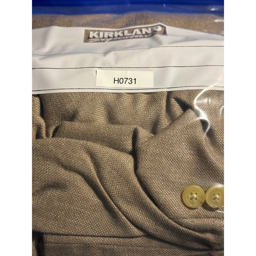 Lauren Ralph Lauren Mens 46R Blazer Tan Brown Linen Blend Sport Coat H0731
